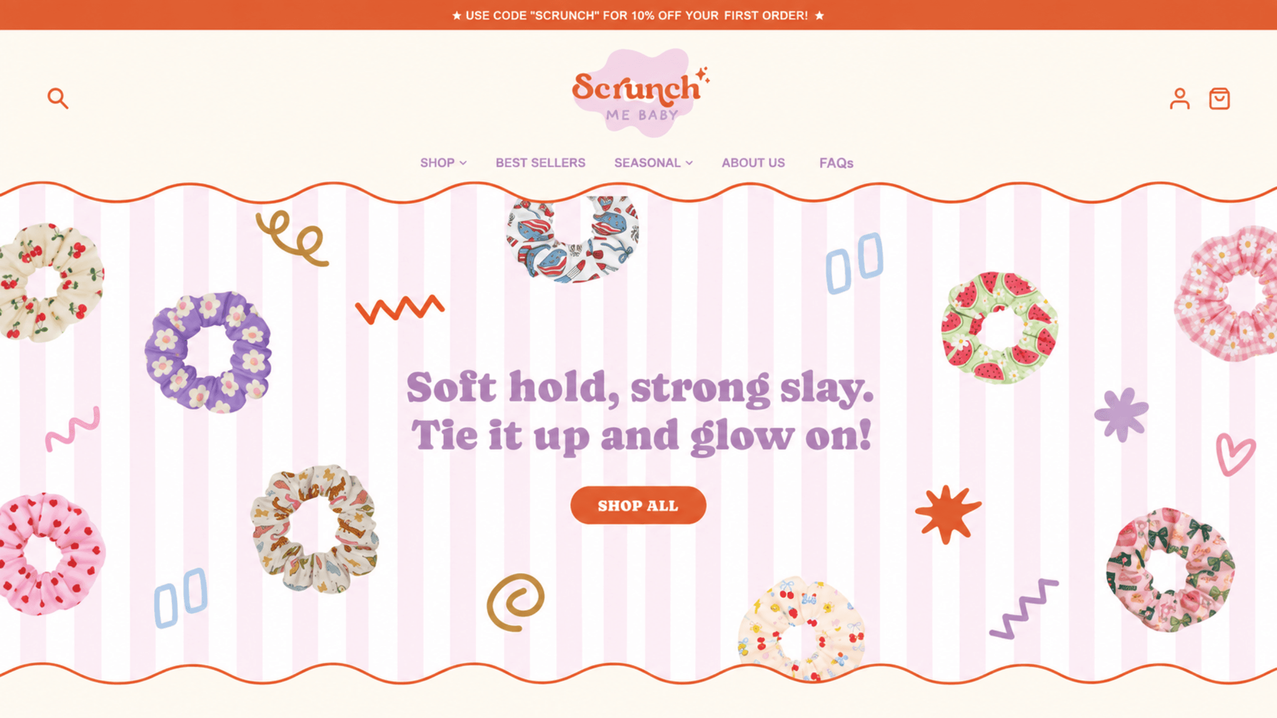 Scrunch Me Baby: aperçu du site